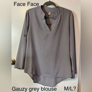 Gauzy grey blouse, M/L